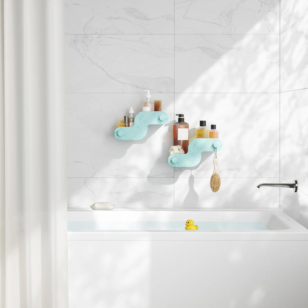 Nami Adhesive Shower Bins